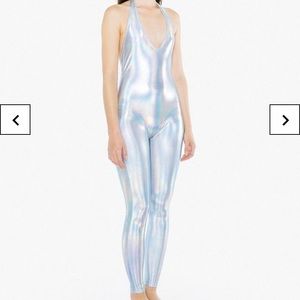 American Apparel Metalic Halter Catsuit size S